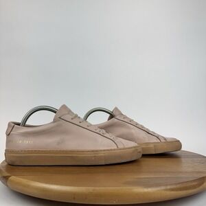 Womens Woman Common Projects Tournament Pink Leather Low‎ Sneakers Shoes Size 38